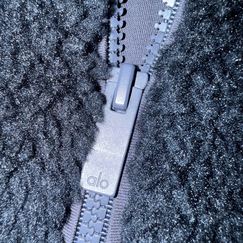 ALO Sherpa 3/4 Zip Jacket Navy Blue - Picture 5 of 5